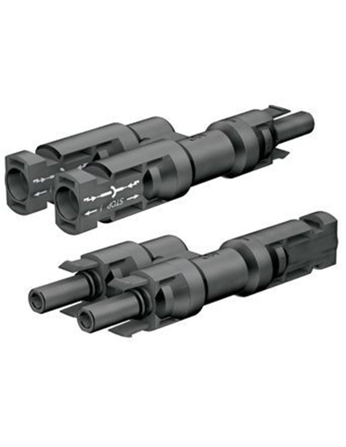 2 Pièces Entrées Étanches IP68 ABS Pour Camping-Car - Connecteurs Solaire Câbles Panneaux - Noir