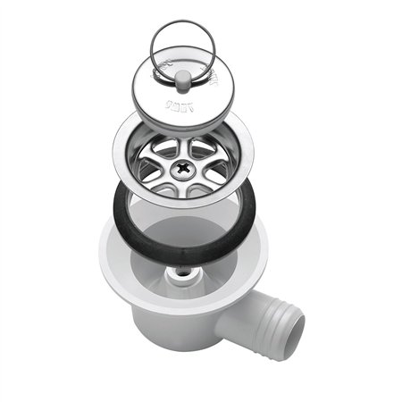 bonde à siphon sortie coudée pour tuyau 20 mm - smev 395977