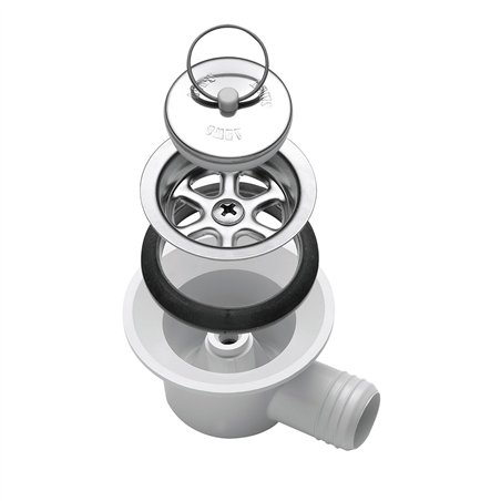 bonde à siphon sortie coudée pour tuyau 20 mm - smev 395977