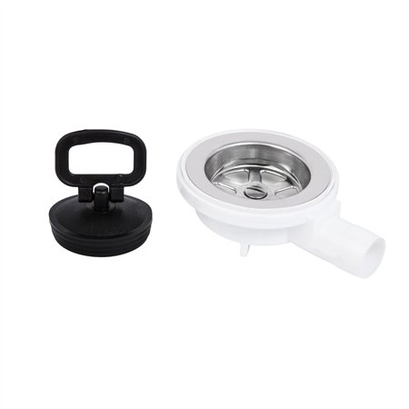 bonde 90° en acier inoxydable avec bouchon - navy load 400286