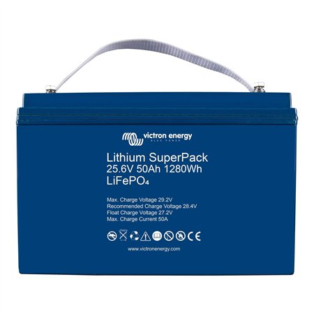 batterie litihum super pack 25,6v / 50ah m8 - victron 389775