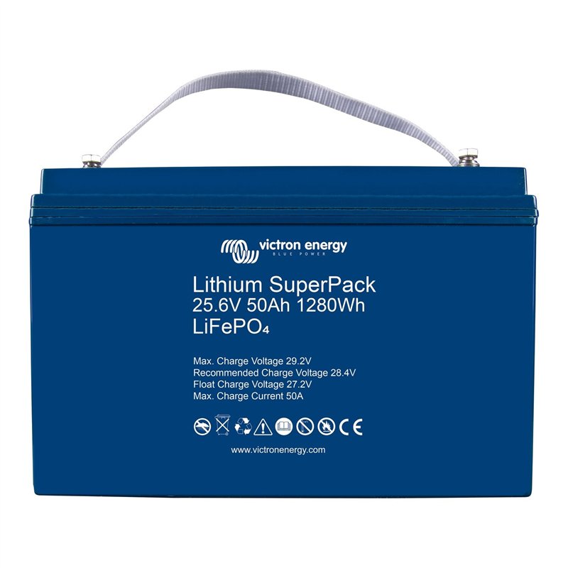 batterie litihum super pack 25,6v / 50ah m8 - victron 389775