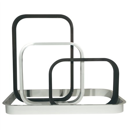 contre-cadre aluminium anodisé pour baie 400 x 400 noir - boidron 398238