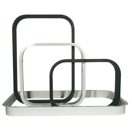 contre-cadre aluminium anodisé pour baie 400 x 400 noir - boidron 398238