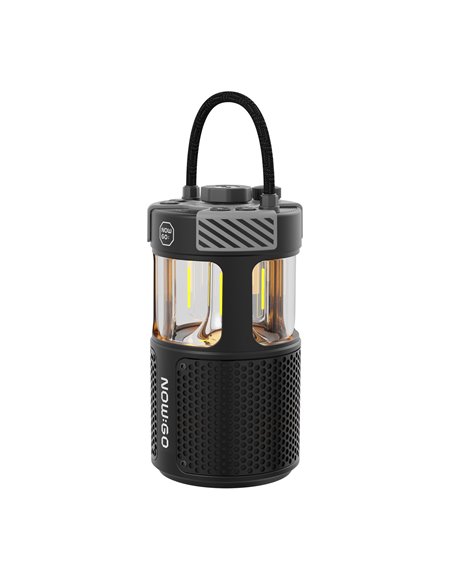 Lampe / enceinte de camping rechargeable Follow Light F1 Noire - NOW GO - Equipe Ton camping-car