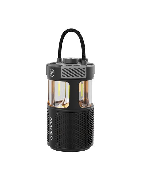 Lampe / enceinte de camping rechargeable Follow Light F1 Noire - NOW GO - Equipe Ton camping-car - 6944044912308