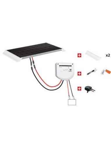 Kit Camping-Car 100w 12v - Panneau Monocristallin - Régulateur Mppt - KIT CAMPING-CAR 100W - 12V - U - Equipe Ton camping-car -