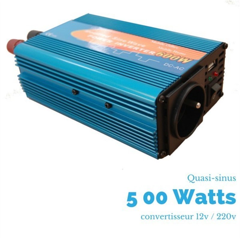 Convertisseur  500 watts 12v/230v quasi-sinus 4910