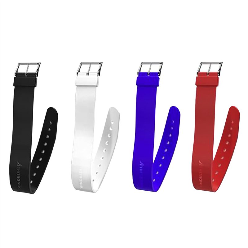 bracelet en silicone nfc-bracelet en silicone, l, noir - thitronik 400266