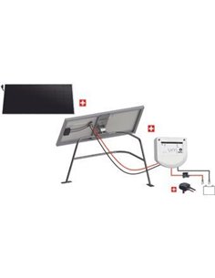 Kit Nautisme 110w - 12v  Panneau Back Contact - Mppt Support Balcon - KIT NAUTISME 110W  12V - U - Equipe Ton camping-car -