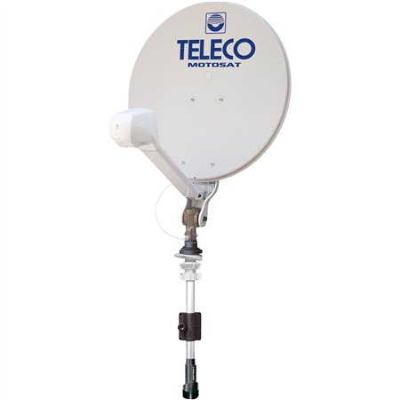 antenne satellite manuelle voyager motosat seule 85 cm - mât court - teleco 396619