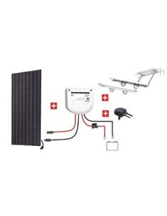 Kit Nautisme 150w - 12v  Panneau Monocristallin - Mppt  Support Portique - KIT NAUTISME 150W 12V - UNITECK -