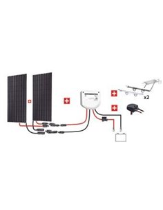 Kit Nautisme 2x150w - 12v  Panneau Monocristallin - Mppt Support Portique - KIT NAUTISME 300W - UNITECK -