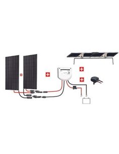 Kit Nautisme 2x150w - 12v Panneau Monocristallin - Mppt  Support Portique Inclinable - UNITECK - UNITECK -