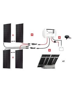 Kit Abris 4x300w - 24v - Régulateur Mppt - Support Unifix 800 Egf Box - UNITECK - UNITECK -