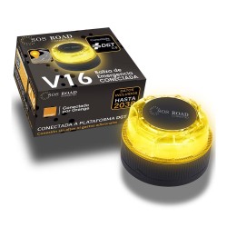 Balise d'urgence V16 homologuée connectée géolocalisable avec DGT 3.0