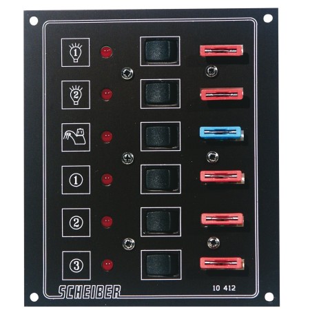 panneaux à fusibles plats 6 circuits - scheiber Scheiber3700147601111