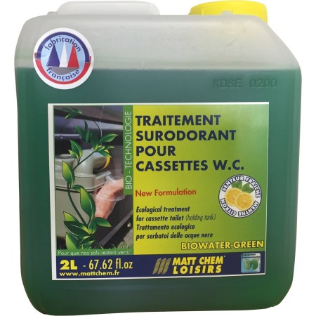 traitement surodorant pour cassettes wc biowater green - matt chem MATT CHEM3760164172308