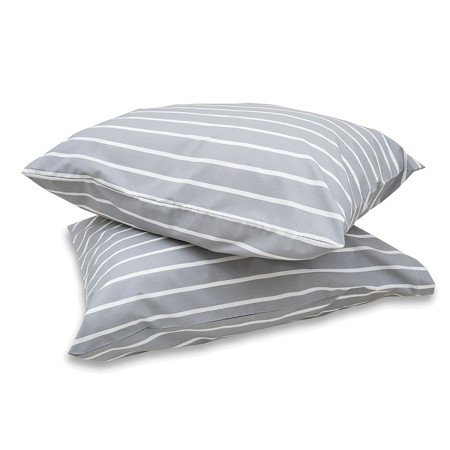 taie d'oreiller rayé gris - duvalay Duvalay5060197419554