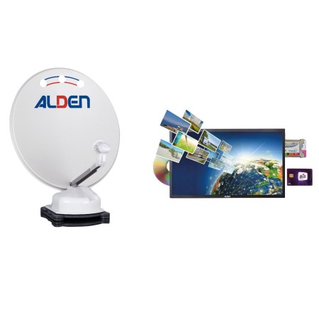 antenne satellite automatique orbiter 65 satmatic aio tv 22'' dvd hd - alden Alden