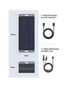 Panneau solaire portable 100 watts SC100 - UGREEN - Equipe Ton camping-car - 6941876211135