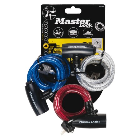 set 3 câbles antivols à clé - masterlock Masterlock3520190924292