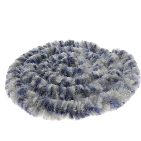 rideaux de porte chenille tricolore bleu / gris / blanc 56 x 185 cm - incasa INCASA3700628230274