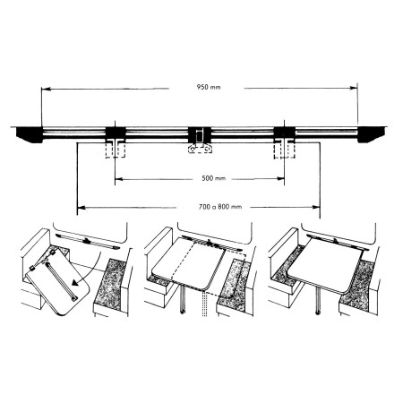 coulisse de table Générique