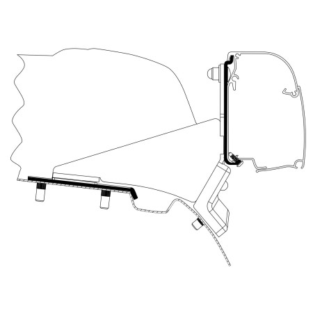 adaptateur omnistor 4200 mercedes benz vito/v-class toit relevable sans rail - thule Thule5415182065122