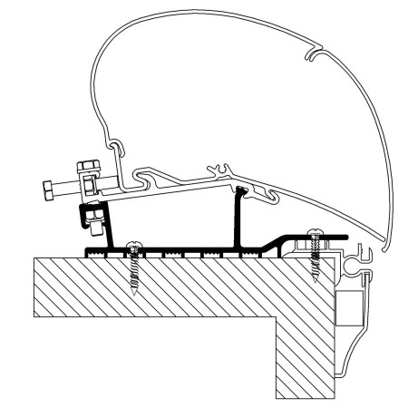 adaptateur de stores hobby caravan 2009 - thule Thule5415182006729