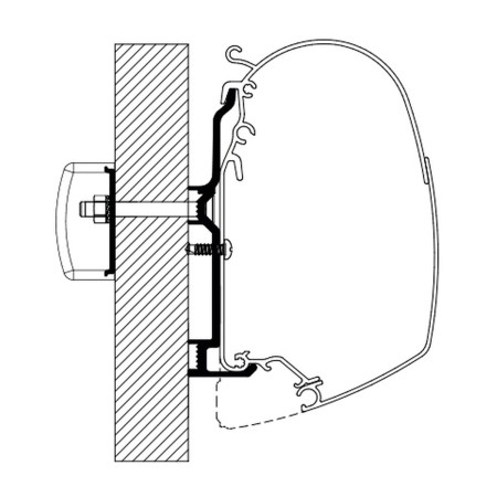 adaptateur de stores burstner standard après 2017 (4 pièces) - thule Thule5415182048408