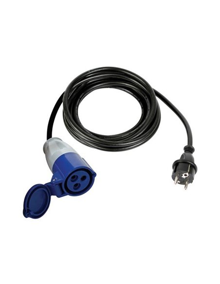 Cable adaptateur avec fiche schuko vers prise cee - 3 m - Equipe Ton camping-car - 5410329441869