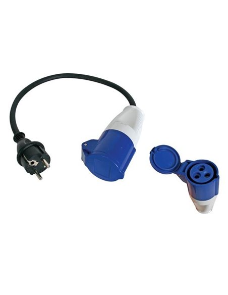 Cable adaptateur avec fiche schuko vers fiche femelle cee - Equipe Ton camping-car