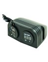 Socle 2 Prises Usb + Voltmètre En Saillie - Equipe Ton camping-car - 8715133038128