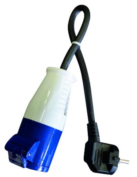 Adaptateur Femelle Cee 17 - Mâle Schuko Avec Cordon - Equipe Ton camping-car