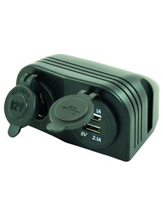 Socle 12 Volts + 2 Prises Usb En Saillie - Equipe Ton camping-car - 8715133038081