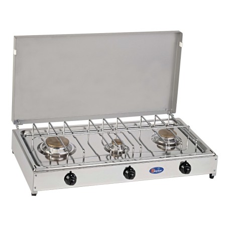 réchaud à gaz en inox 3 feux - parker Parker8052780601276