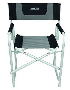 Fauteuil Director Noir / Chiné - MIDLAND - Equipe Ton camping-car - 3700628225874