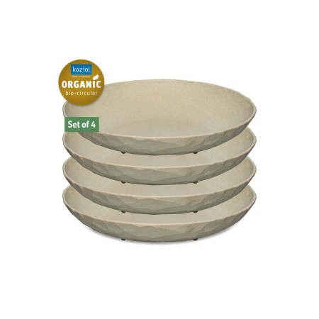 lot de 4 assiettes creuses club coloris beige - koziol Koziol4002942550755