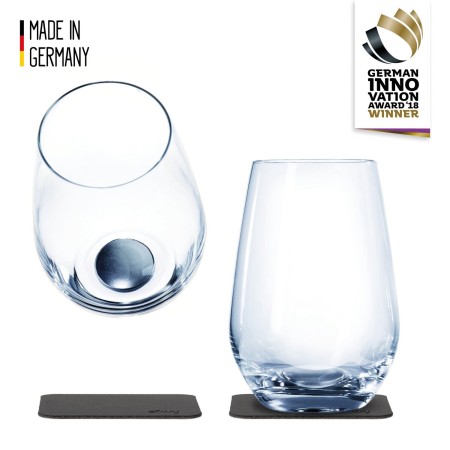 lot de 2 verres en cristal magnétiques - silwy Silwy4260439970190