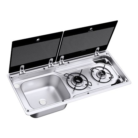 plan de cuisson compact 2 feux evier à droite - dometic Dometic4015704284966