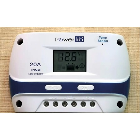 régulateur solaire pwm 20a lcd - powerlib' Powerlib'3700628254300