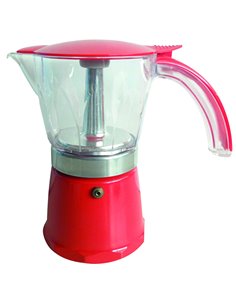 Cafetière italienne rouge 6 tasses - INCASA - Equipe Ton camping-car - 3700628221555