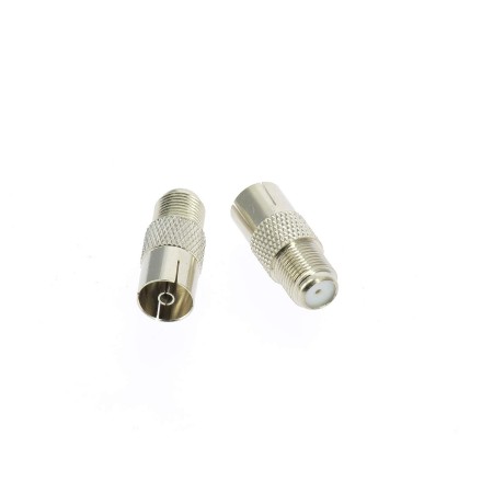 adapteur fiche fem f coaxial vers prise tv male Générique7611682280029