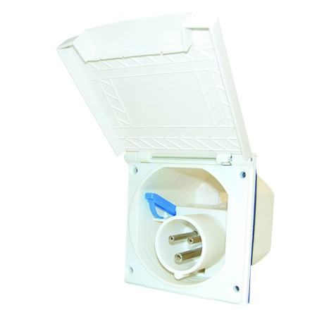 Socle Encastrable Mâle Cee 17 - boite d'alimentation avec couvercle 230 volts pour van et camping-ca Générique8715133024657