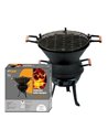 Barbecue rond fonte acier à l'ancienne gm 'belle époque' 38 x 49,5 - CAO Camping - Equipe Ton camping-car - 3156830056322