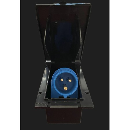 Socle Mâle Encastrable À Fiche Orientable Boitier Étanche Cee17 Noir Générique