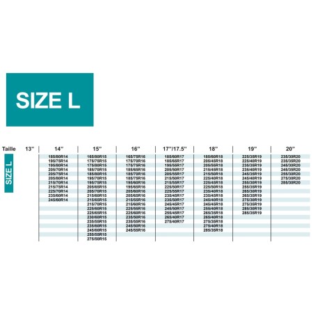 Chaussettes à neige spéciales VUL taille L - OPTIMA OPTIMA3700628274407