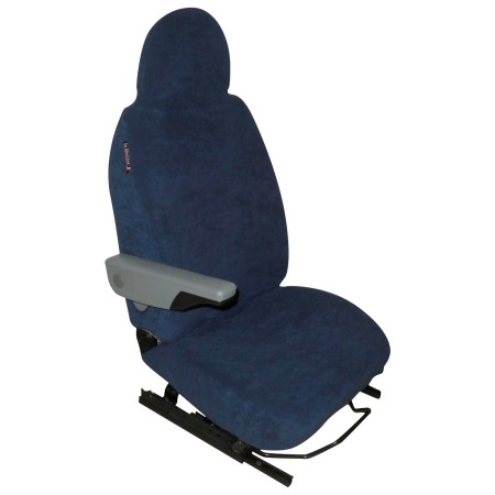 housses de siège éponge coton extensible bleues Générique3760146710030