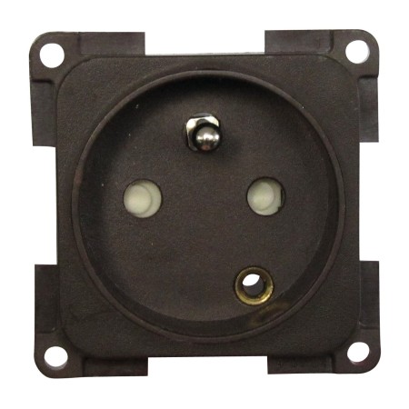 prise 220 volts française 2 fiches + terre marron Générique3700628239833